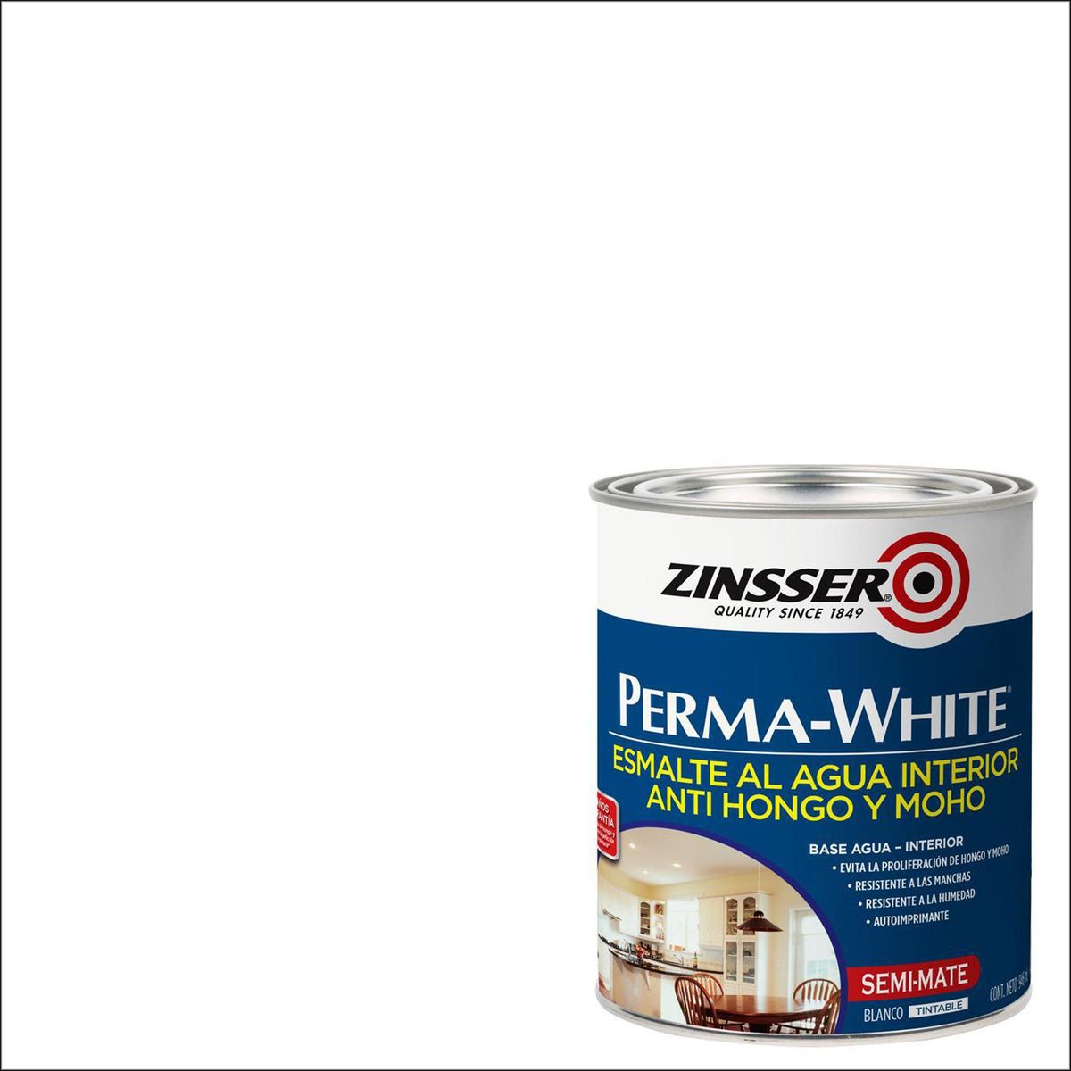 RUST OLEUM - Esmalte al Agua Semibrillante 0.25 galón(es) Blanco 