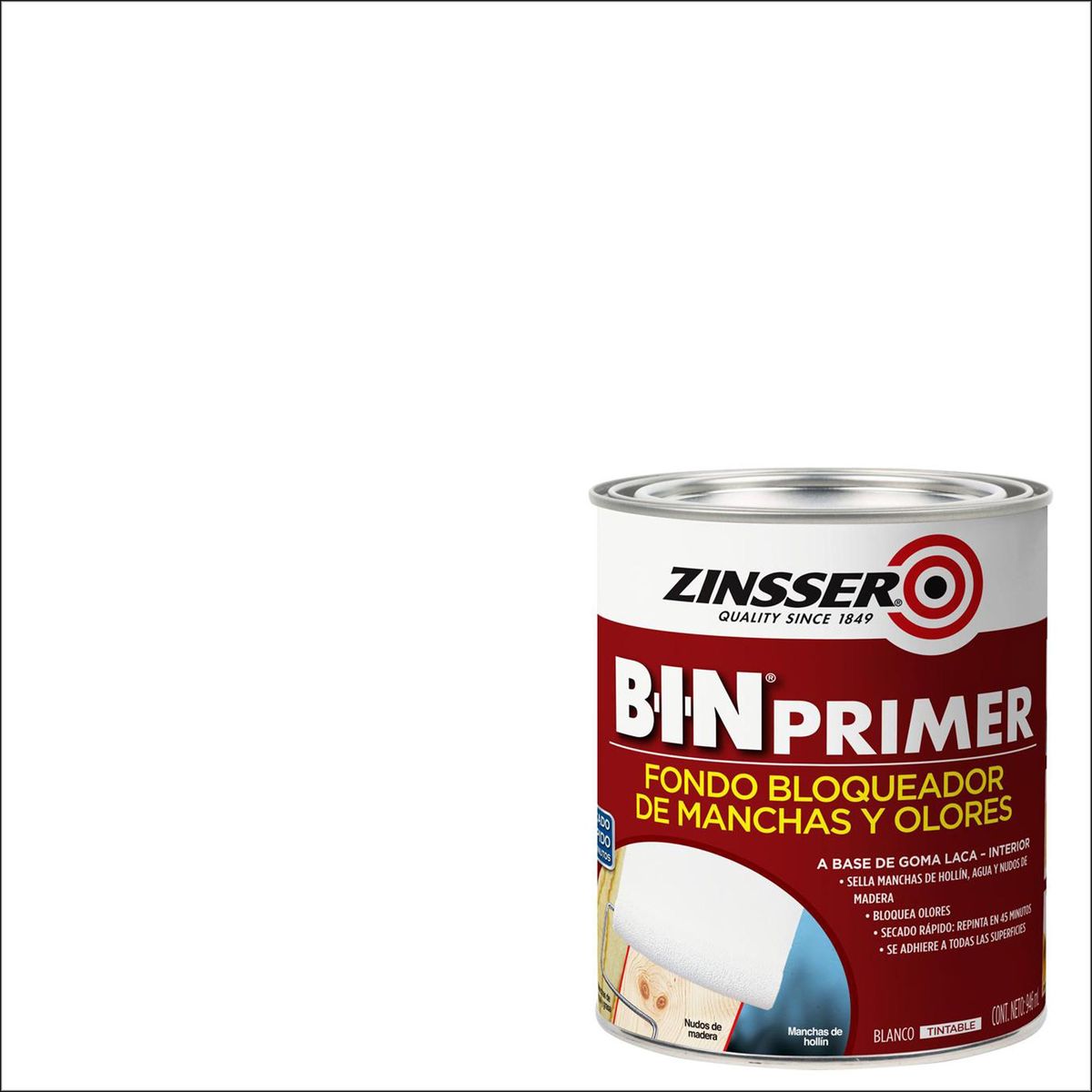 RUST OLEUM - Fondo Bloqueador Manchas y Olores Tarro 0.25 galón(es) Mate Blanco