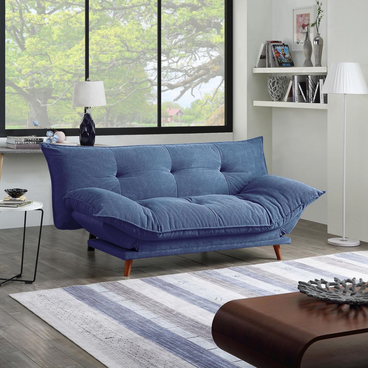 JUST HOME COLLECTION - Futón Pillow Azul 191x100x87 cm