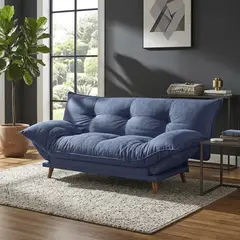 JUST HOME COLLECTION - Futón Pillow Azul 191x100x87 cm