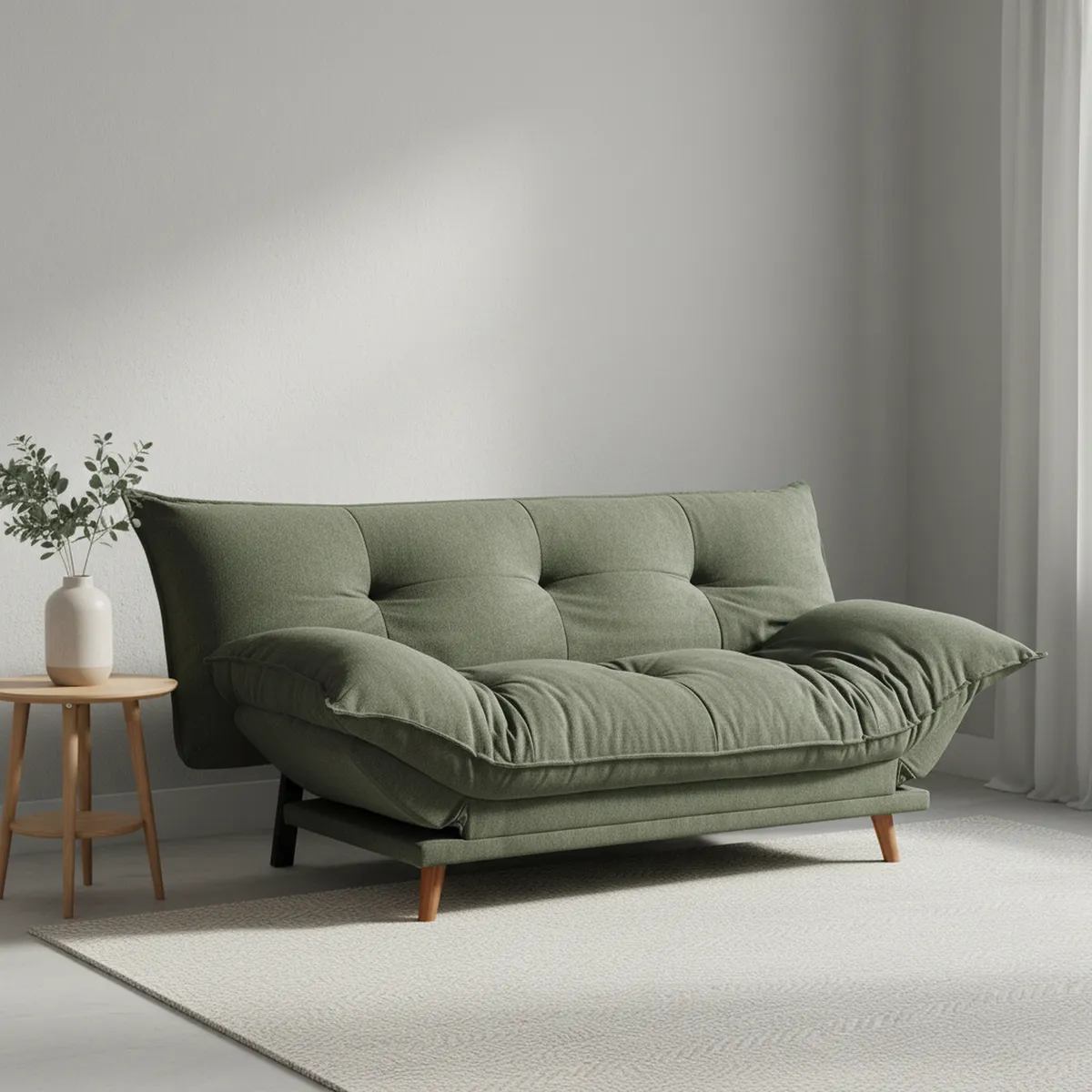 JUST HOME COLLECTION - Futón Pillow Verde musgo 193x87x97 cm