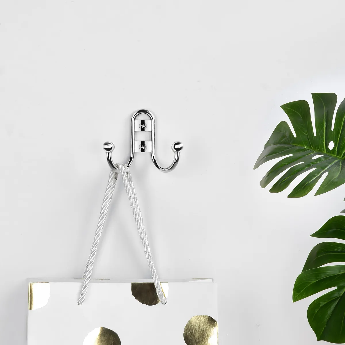 JUST HOME COLLECTION - Perchero Doble Metal Plateado