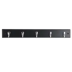 JUST HOME COLLECTION - Perchero 5 Perchas Madera Negro