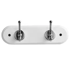 JUST HOME COLLECTION - Percha 2 Ganchos Madera Blanco