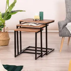 JUST HOME COLLECTION - Set Mesas Maximo Café 50x90x45 cm