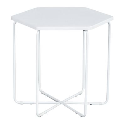Mesa Acero/MDF Blanco.
