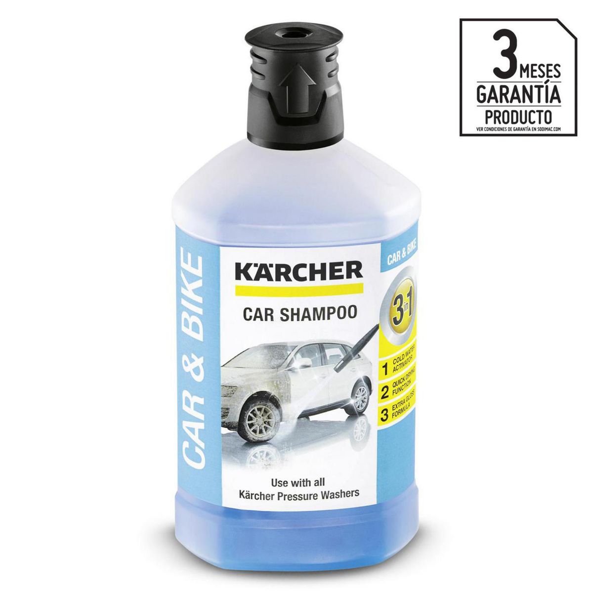 KARCHER - Shampoo para auto 1000ml, 3 en 1
