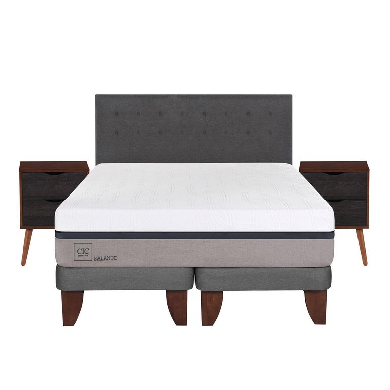 Cama Europea Balance King + Muebles