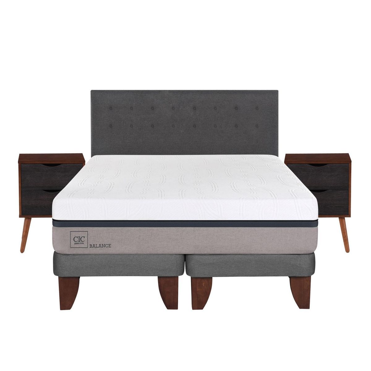 CIC - Cama europea balance king + muebles