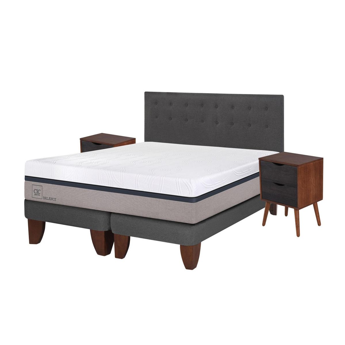 CIC - Cama europea balance king + muebles