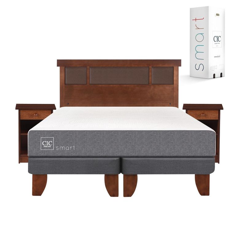 Cama Europea Smart 2 Plaza Bd + Muebles