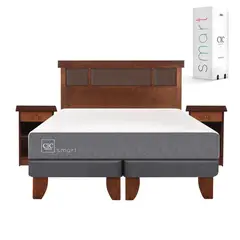 CIC - Cama europea smart 2 plaza bd + muebles