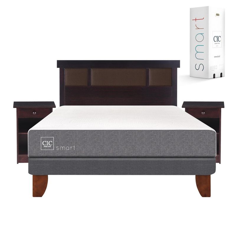 CIC - Cama europea smart 2 plaza bn + muebles