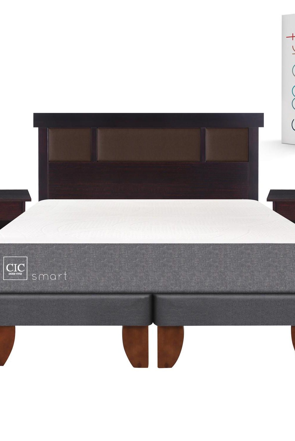 CIC - Cama europea smart 2 plaza bd + muebles