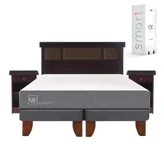CIC - Cama europea smart 2 plaza bd + muebles