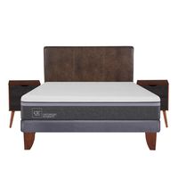Cama Europea Ortopedic Advance 2 Plazas Bn + Muebles