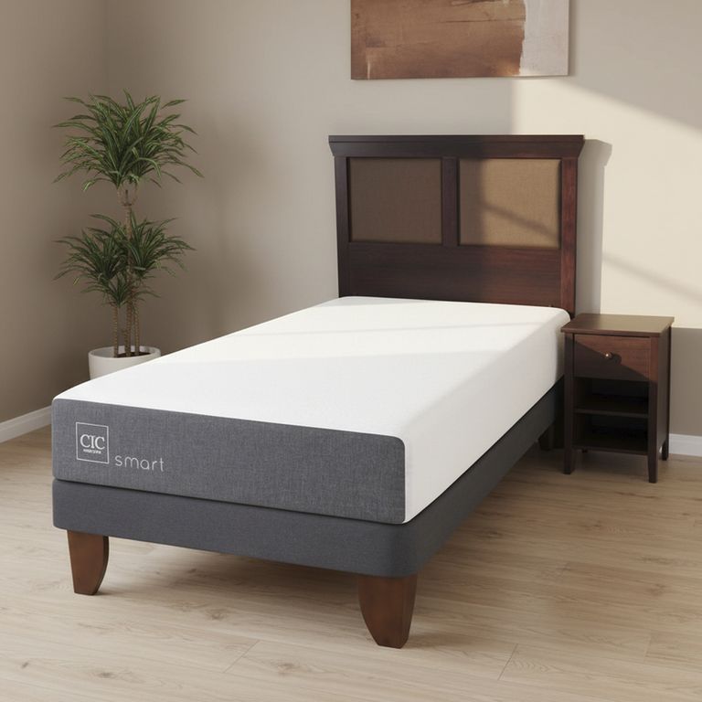 CIC Cama Europea Smart 1.5 Plaza + Muebles