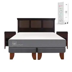CIC - Cama europea smart 2 plaza bd + muebles