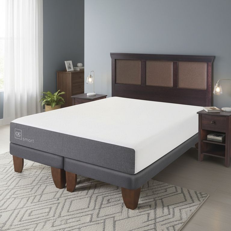 Cama Europea Smart 2 Plaza Bd + Muebles