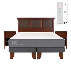 CIC - Cama europea smart 2 plaza bd + muebles