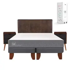 CIC - Cama europea smart king + muebles