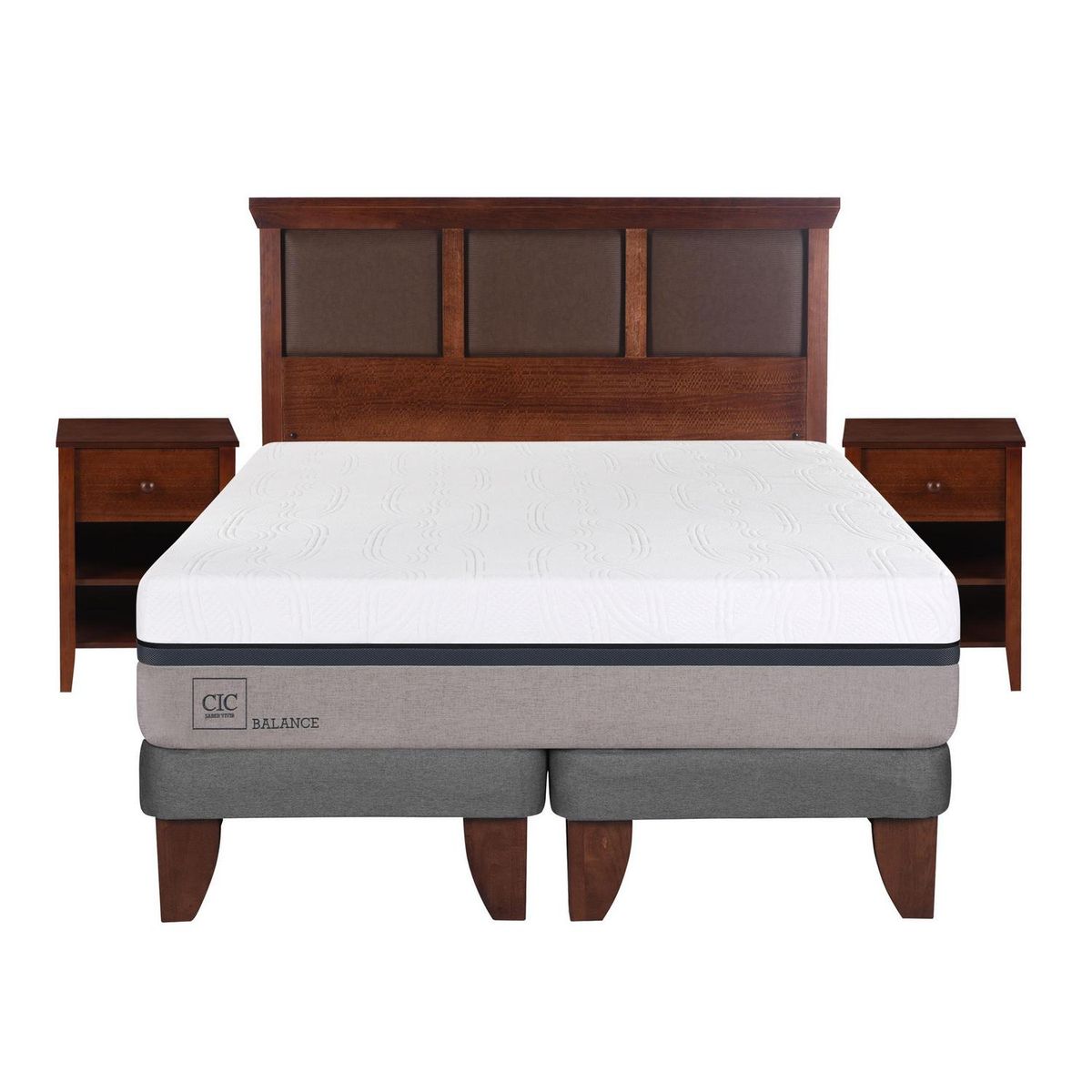 CIC - Cama europea balance 2 plazas bd + muebles