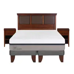CIC - Cama Europea Balance 2 Plazas Bd + Muebles