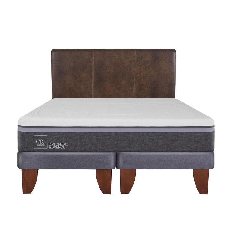 Cama Europea Ortopedic Advance King + Respaldo