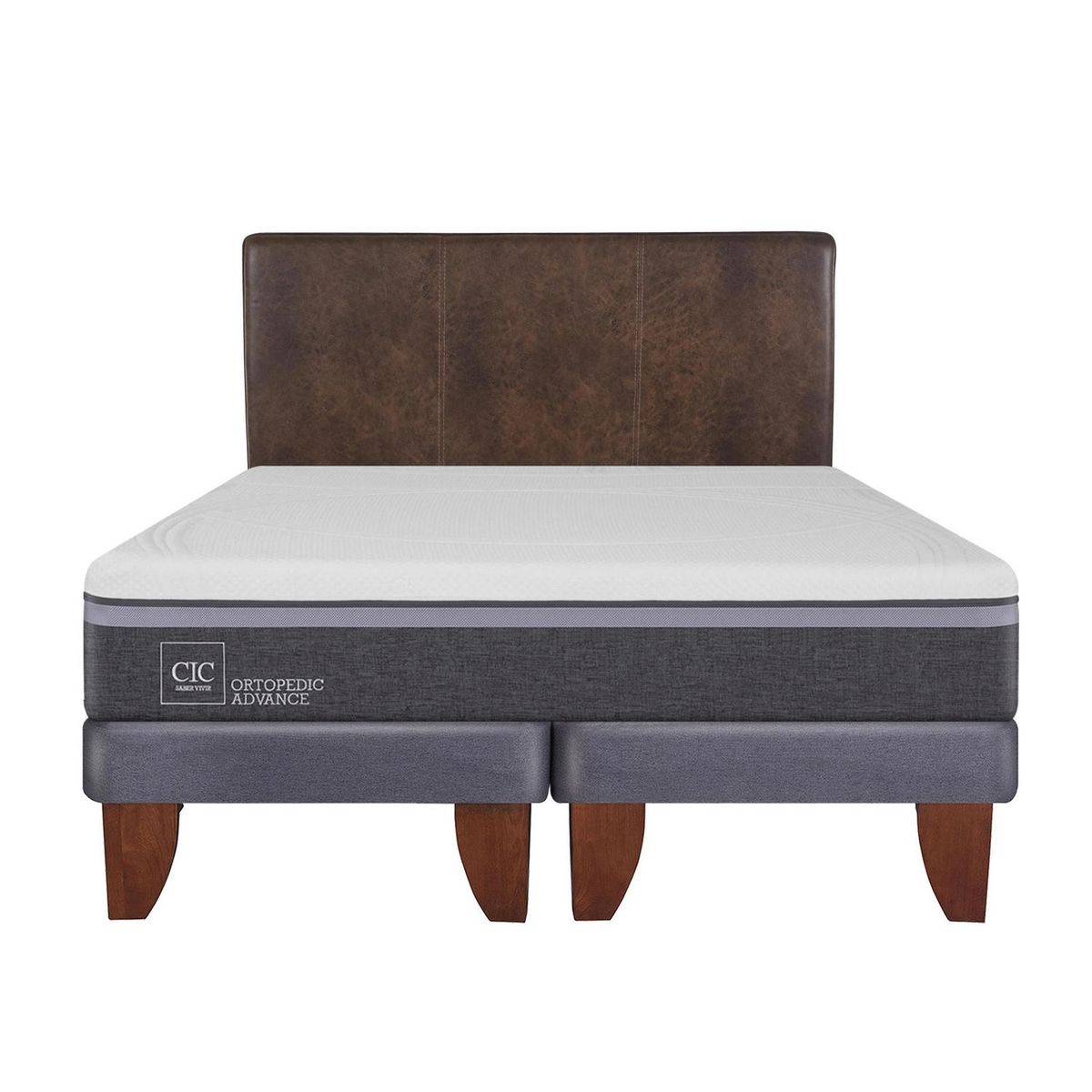 CIC - Cama europea ortopedic advance king + respaldo