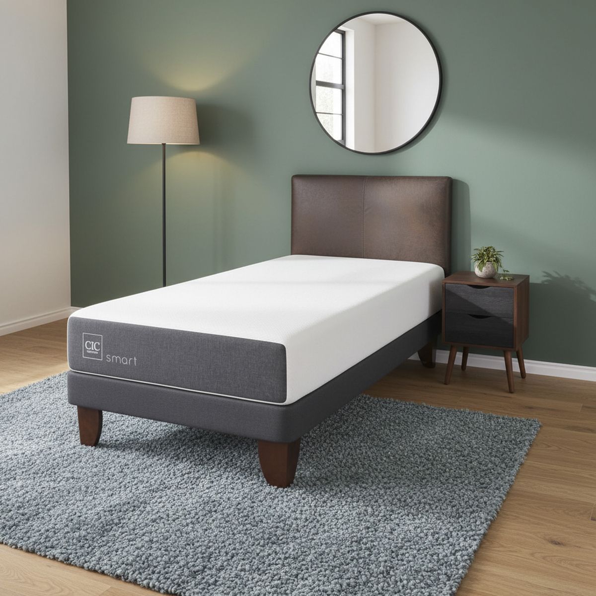 Cama Europea Smart 1.5 Plazas + Muebles, marca CIC - Foto Principal