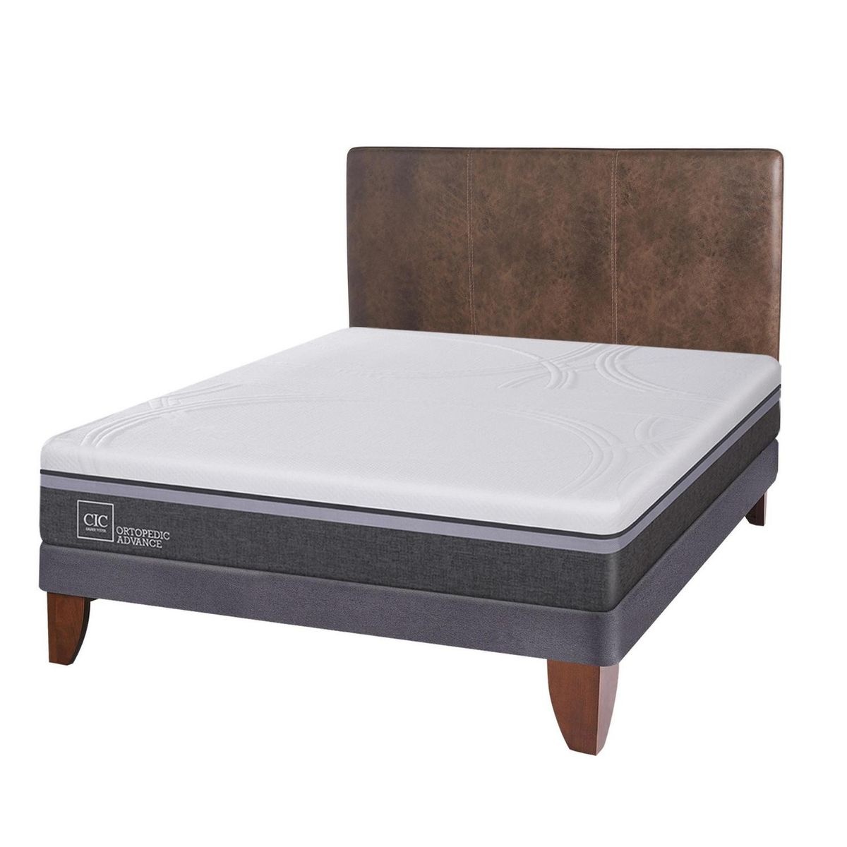 CIC - Cama europea ortopedic advance 2 plazas bn + respaldo