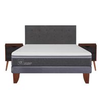 Cama Europea Ortopedic Advance 2 Plazas Bn + Muebles