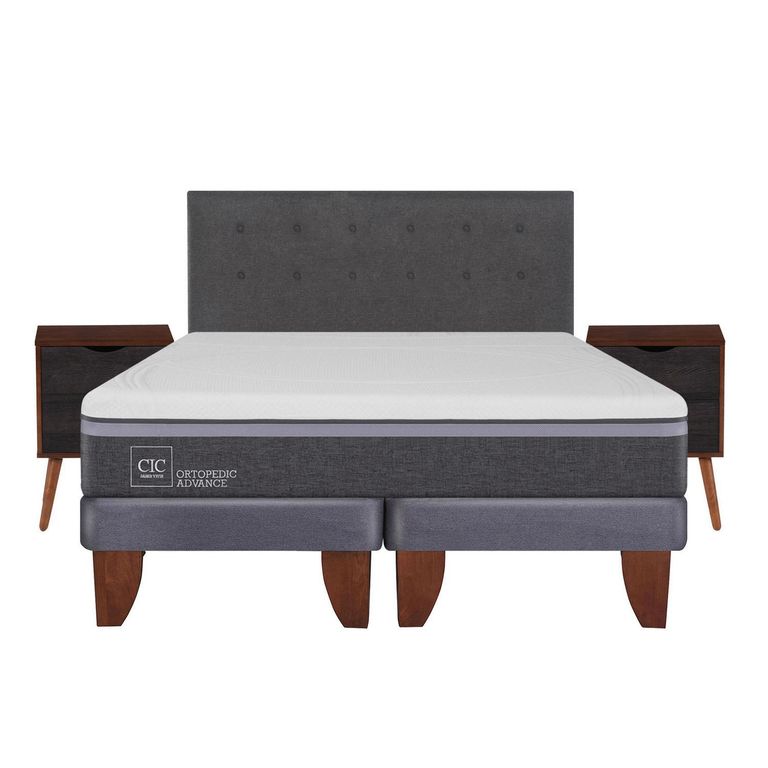 CIC Cama Europea Ortopedic Advance 2 Plazas Bd + Muebles