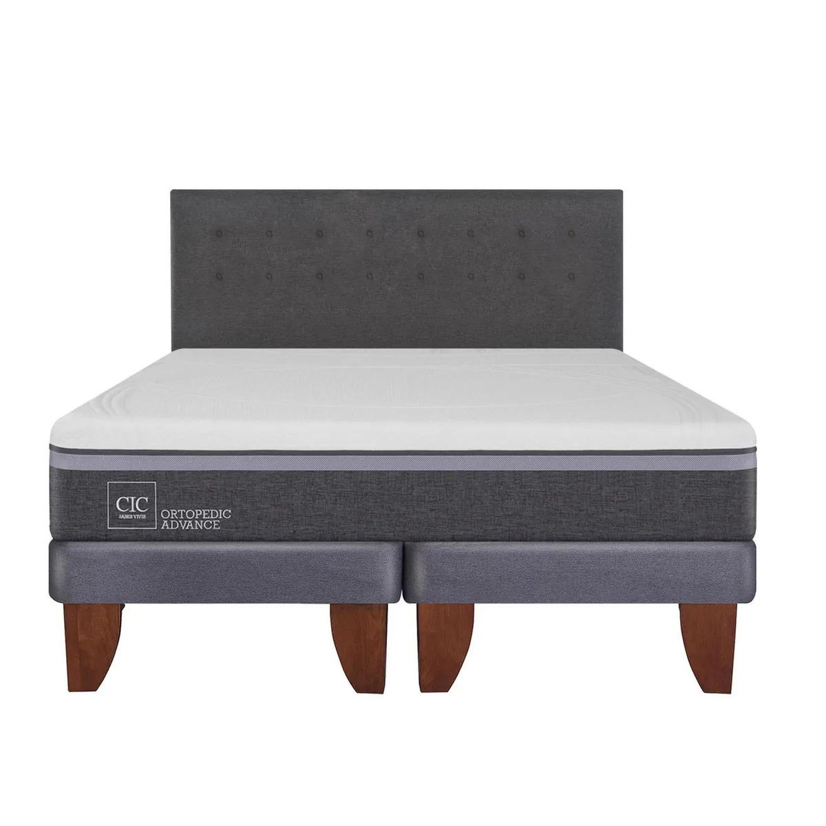 CIC - Cama europea ortopedic advance king + respaldo