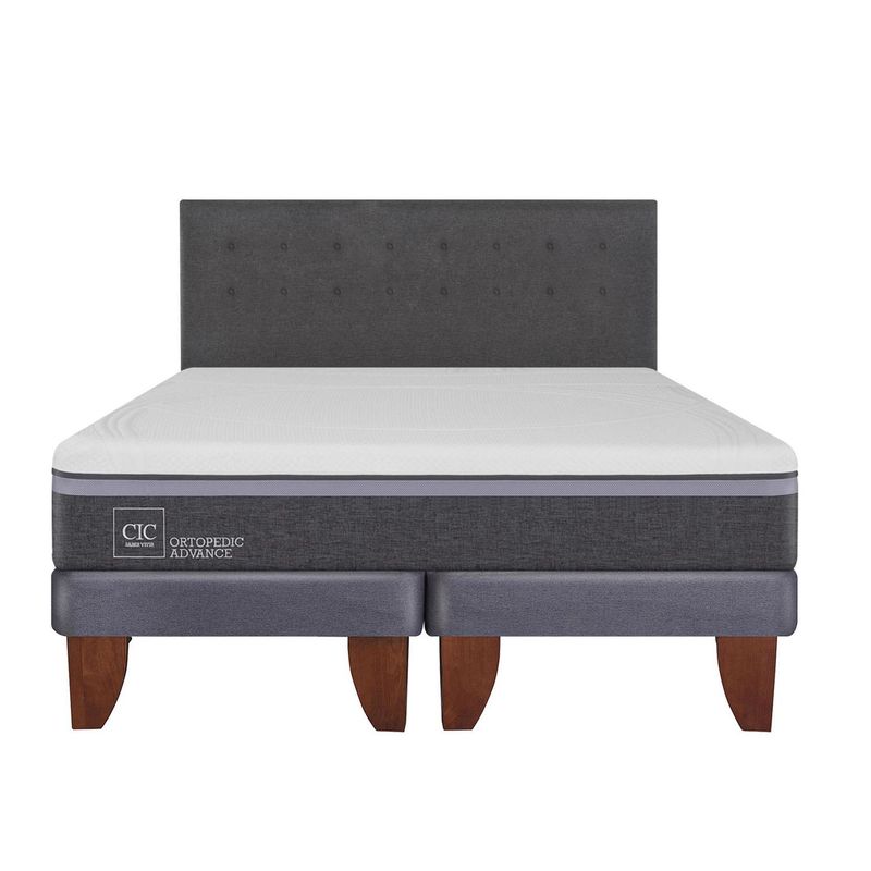 CIC - Cama europea ortopedic advance king + respaldo