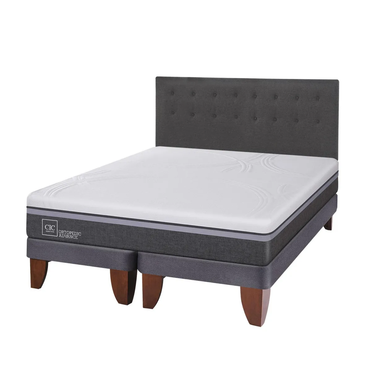 CIC - Cama europea ortopedic advance king + respaldo