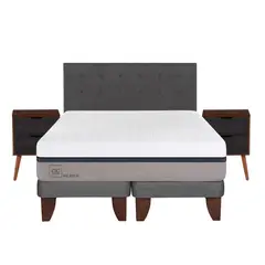 CIC - Cama Europea Balance 2 Plazas Bd + Muebles
