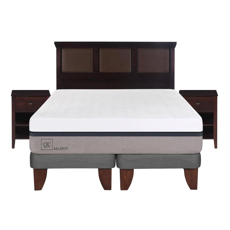 CIC - Cama europea balance 2 plazas bd + muebles