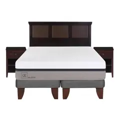 CIC - Cama Europea Balance 2 Plazas Bd + Muebles