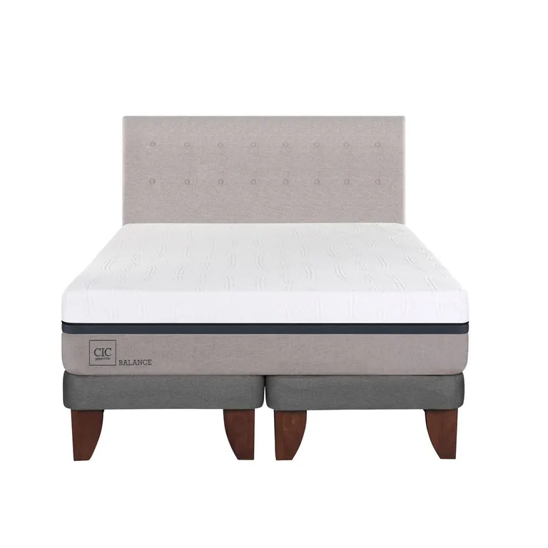 CIC Cama Europea Balance King + Respaldo