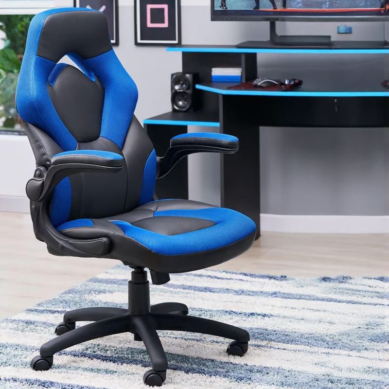 JUST HOME COLLECTION - Silla Escritorio Gamer Gamer Azul/Negro