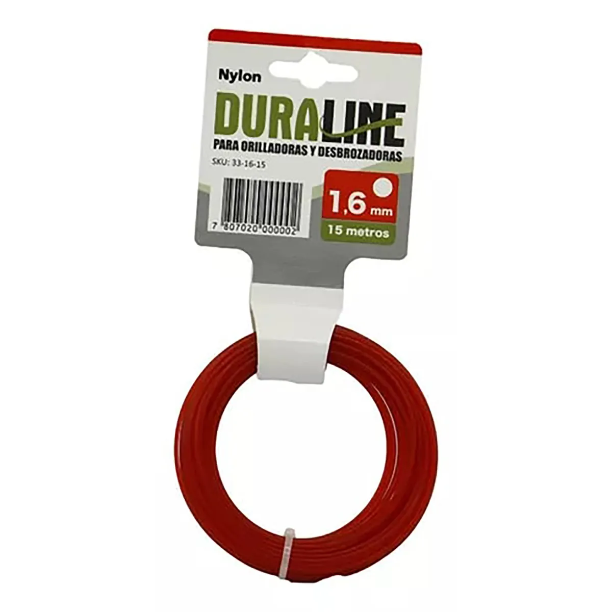 DURALINE - Nylon para orilladora 1,6 mm - largo 15 m