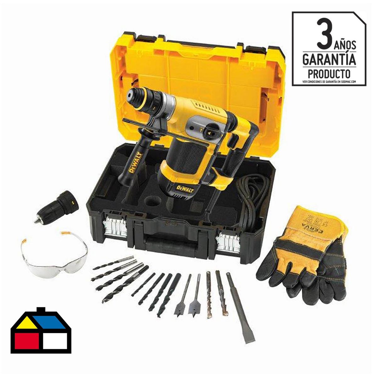 DEWALT - Rotomartillo eléctrico 1000W 4.2 J + accesorios