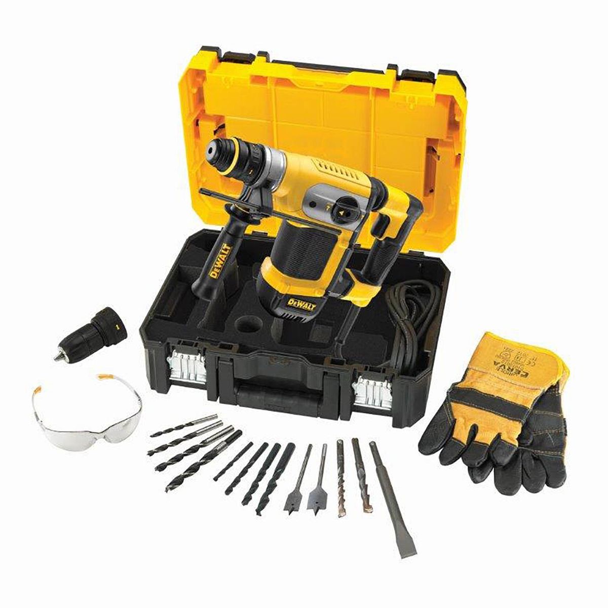 DEWALT - Rotomartillo eléctrico 1000W 4.2 J + accesorios