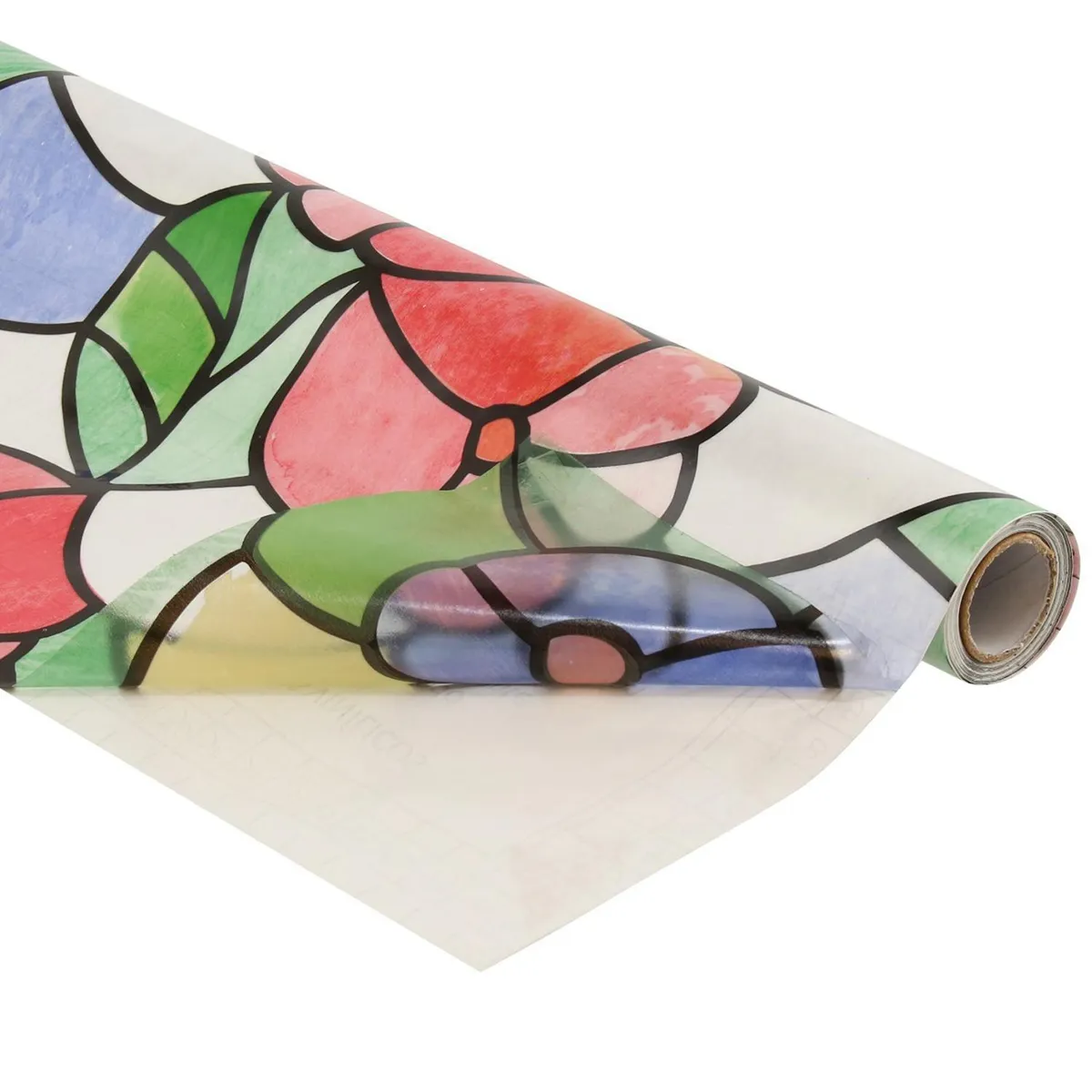 MURESCO - Papel Mural Pvc Adhesivo Vitral Rojo 90cm2