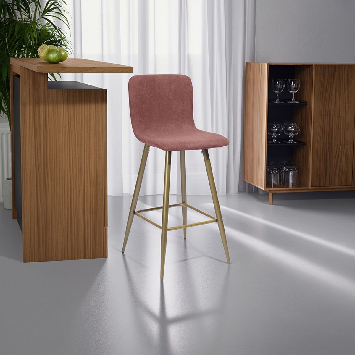 JUST HOME COLLECTION - Silla Bar Scargil Coral 101x45x45 cm