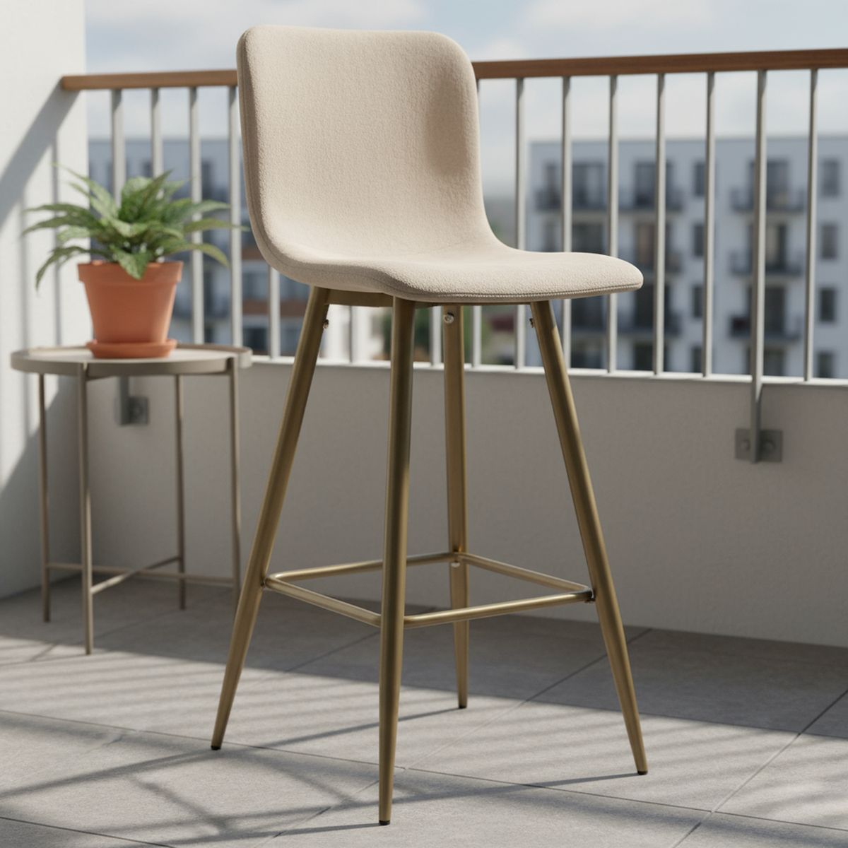 JUST HOME COLLECTION - Silla Bar Scargil Beige 101x45x45 cm