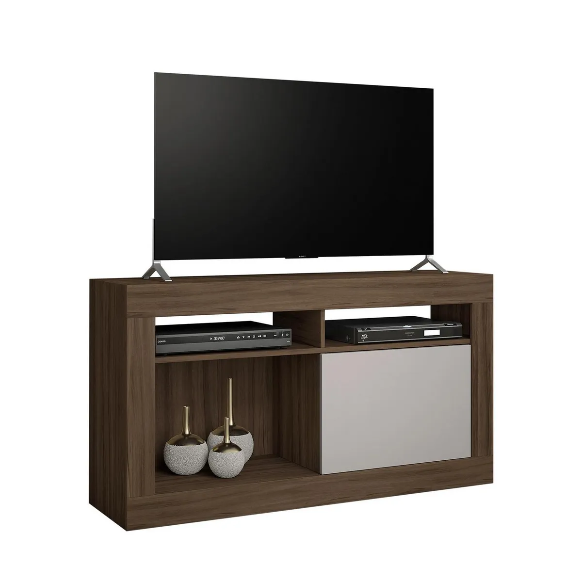 HOME MOBILI - Rack TV 50" MDP Café 69x122x37 cm