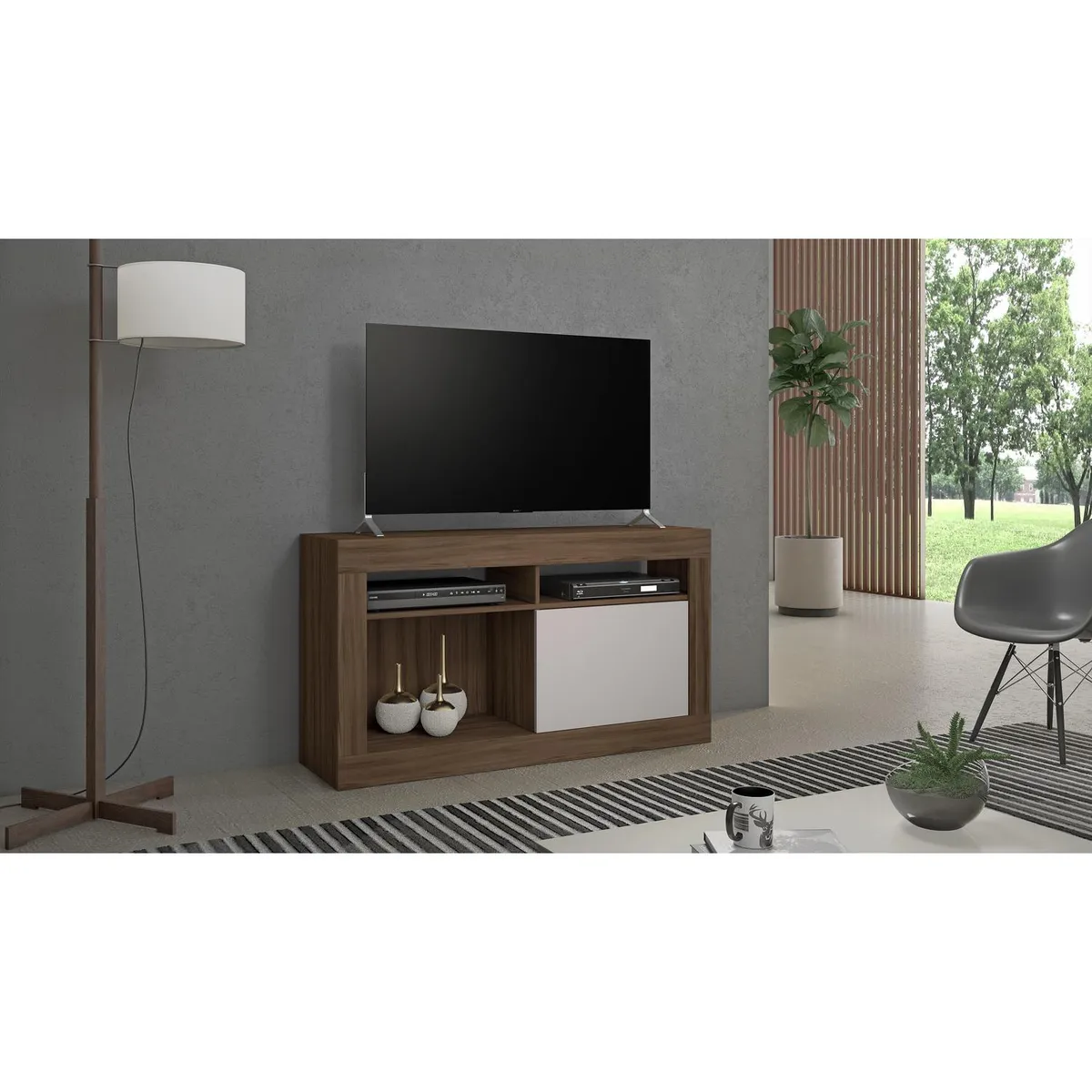 HOME MOBILI - Rack TV 50" MDP Café 69x122x37 cm