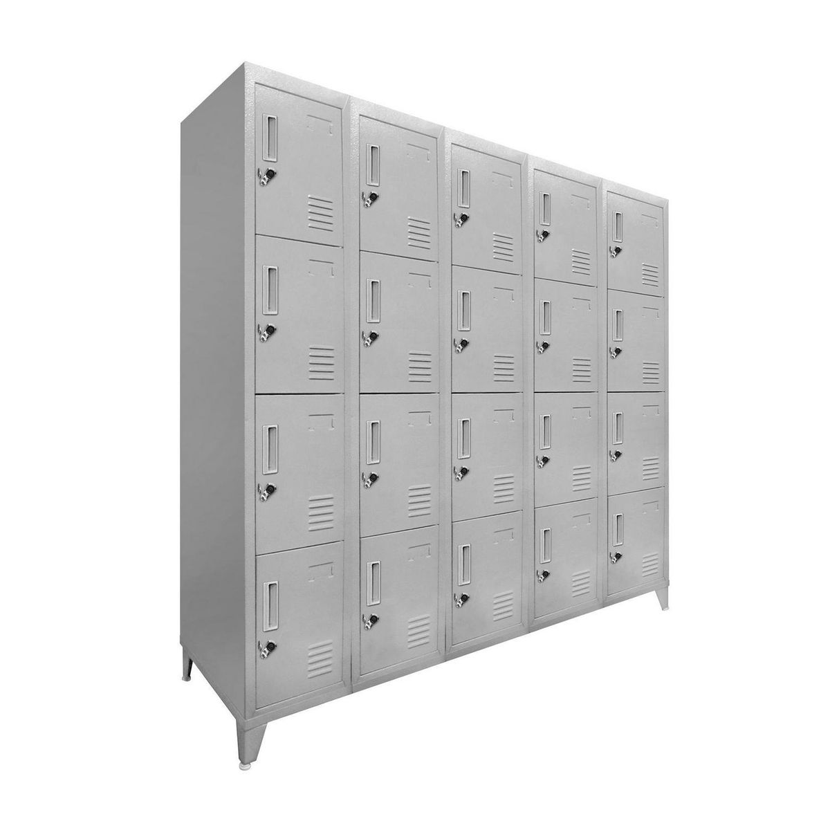 MALETEK - Locker 20 Puerta(s) 20 Cajon(es) 20 Repisa(s) 137xx45 cm Gris